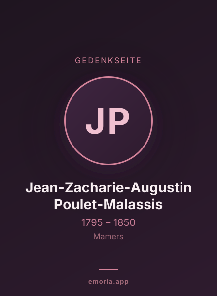 Gedenkportrait von Jean-Zacharie-Augustin Poulet-Malassis