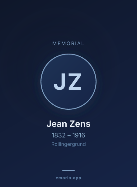 Memorial portrait of Jean Zens