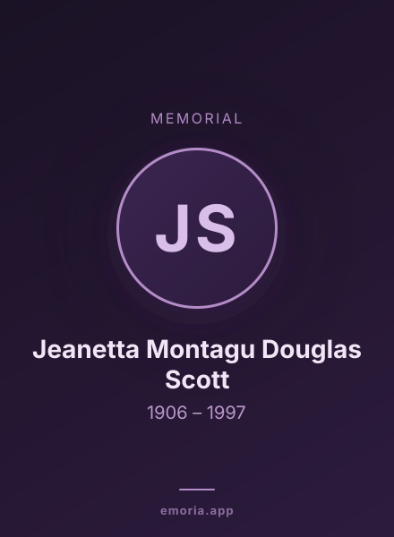 Memorial portrait of Jeanetta Montagu Douglas Scott