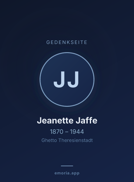 Gedenkportrait von Jeanette Jaffe