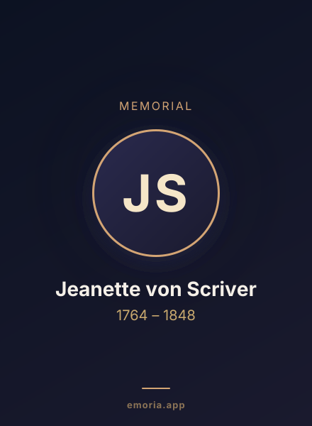 Memorial portrait of Jeanette von Scriver