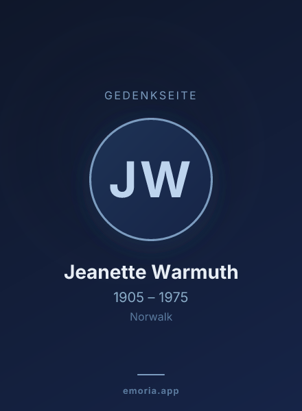 Gedenkportrait von Jeanette Warmuth