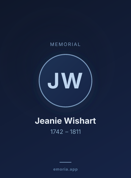 Memorial portrait of Jeanie Wishart