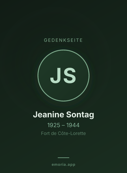 Gedenkportrait von Jeanine Sontag