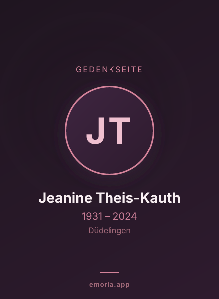 Gedenkportrait von Jeanine Theis-Kauth