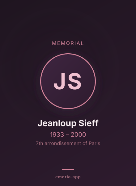 Memorial portrait of Jeanloup Sieff