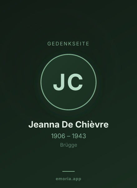 Gedenkportrait von Jeanna De Chièvre