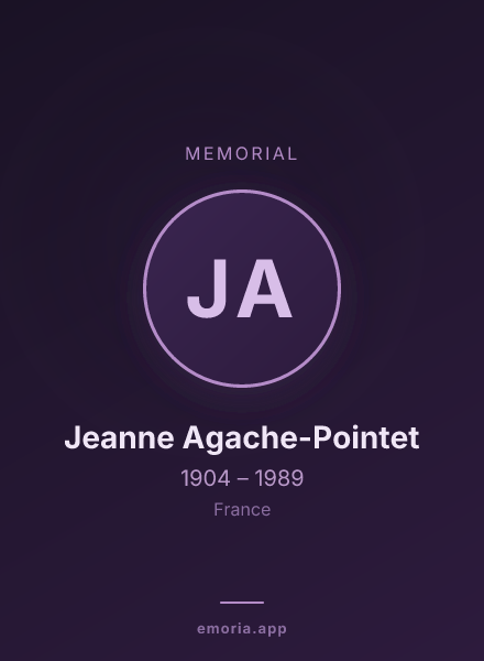 Memorial portrait of Jeanne Agache-Pointet