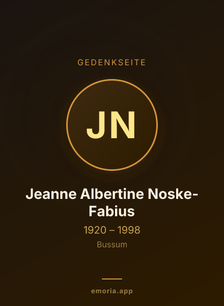 Gedenkportrait von Jeanne Albertine Noske-Fabius