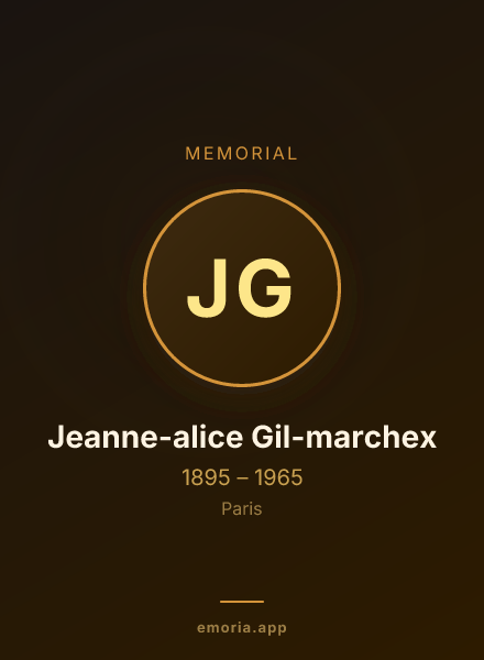 Memorial portrait of Jeanne-alice Gil-marchex
