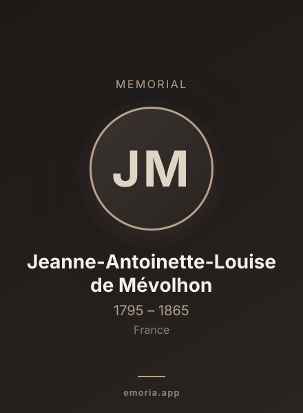 Memorial portrait of Jeanne-Antoinette-Louise de Mévolhon