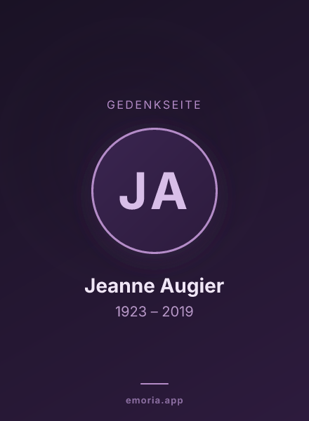 Gedenkportrait von Jeanne Augier