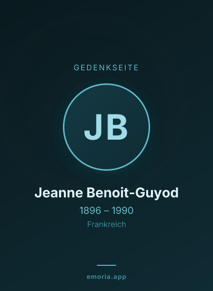 Gedenkportrait von Jeanne Benoit-Guyod