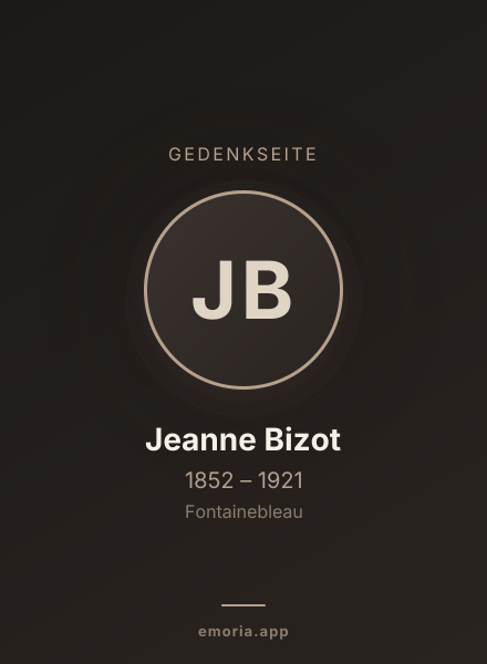 Gedenkportrait von Jeanne Bizot