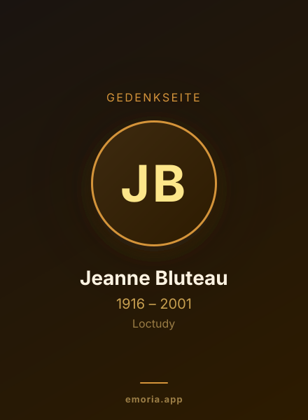 Gedenkportrait von Jeanne Bluteau