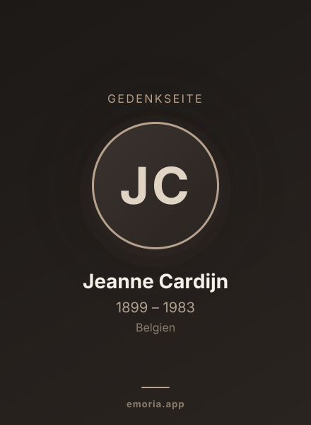 Gedenkportrait von Jeanne Cardijn
