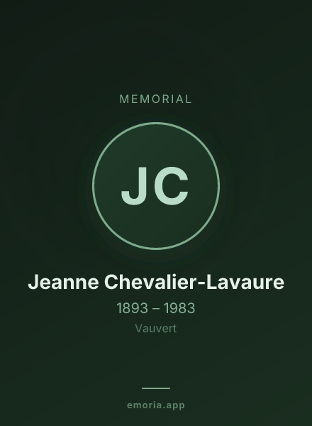 Memorial portrait of Jeanne Chevalier-Lavaure