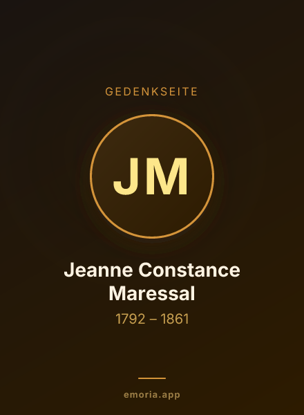 Gedenkportrait von Jeanne Constance Maressal