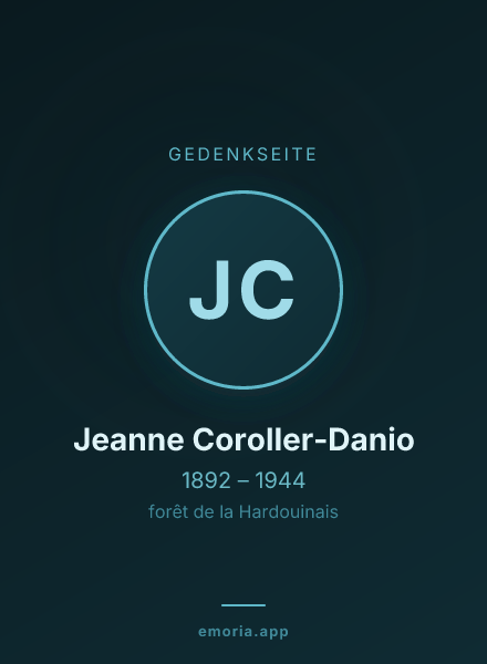 Gedenkportrait von Jeanne Coroller-Danio