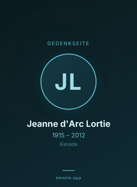 Gedenkportrait von Jeanne d'Arc Lortie