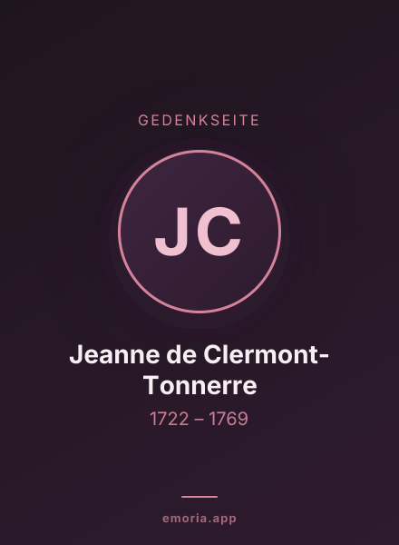 Gedenkportrait von Jeanne de Clermont-Tonnerre