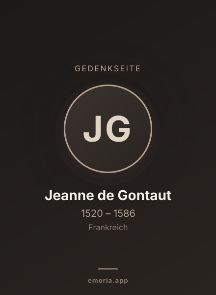 Gedenkportrait von Jeanne de Gontaut