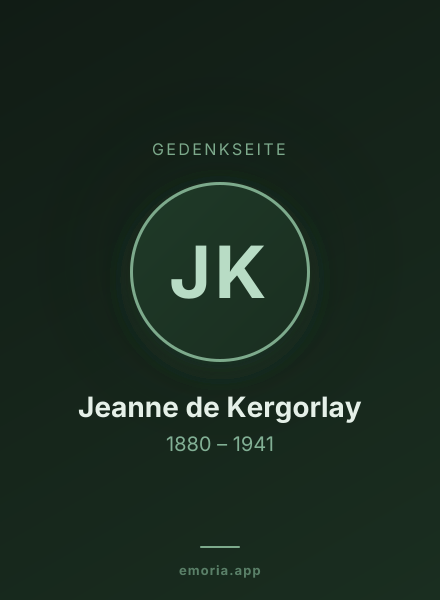 Gedenkportrait von Jeanne de Kergorlay