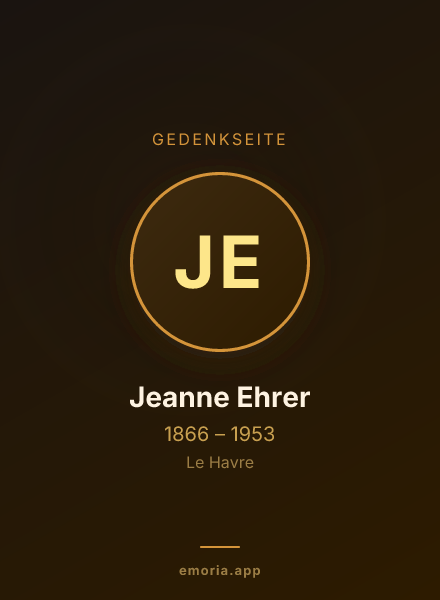 Gedenkportrait von Jeanne Ehrer
