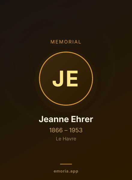 Memorial portrait of Jeanne Ehrer