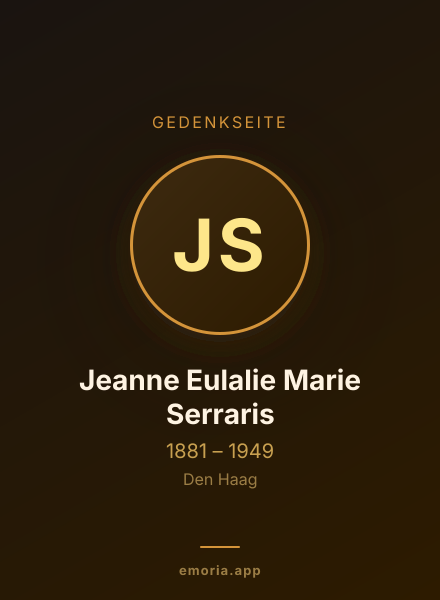 Gedenkportrait von Jeanne Eulalie Marie Serraris
