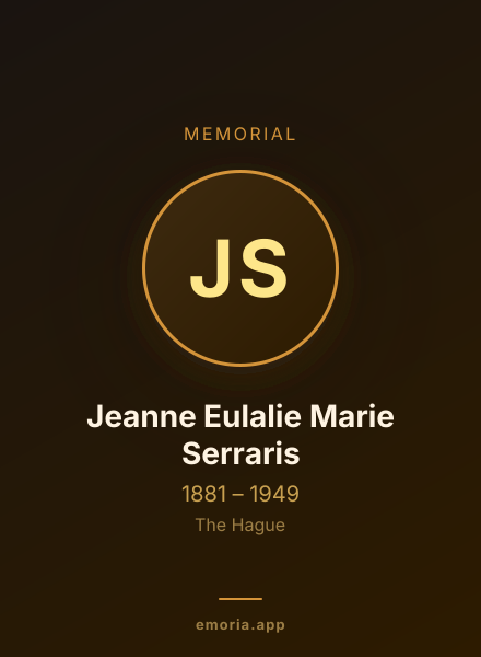 Memorial portrait of Jeanne Eulalie Marie Serraris