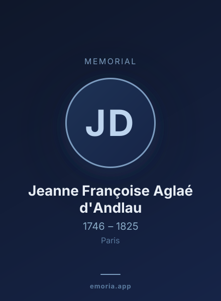 Memorial portrait of Jeanne Françoise Aglaé d'Andlau