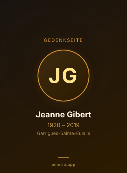 Gedenkportrait von Jeanne Gibert