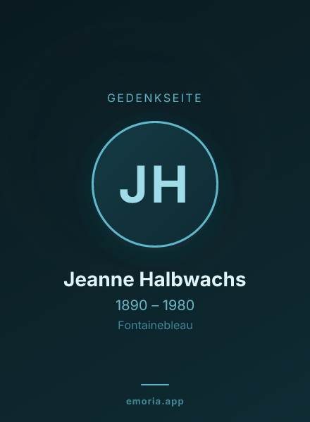 Gedenkportrait von Jeanne Halbwachs