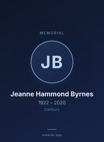 Memorial portrait of Jeanne Hammond Byrnes