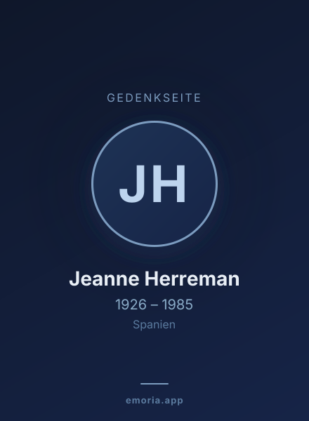 Gedenkportrait von Jeanne Herreman