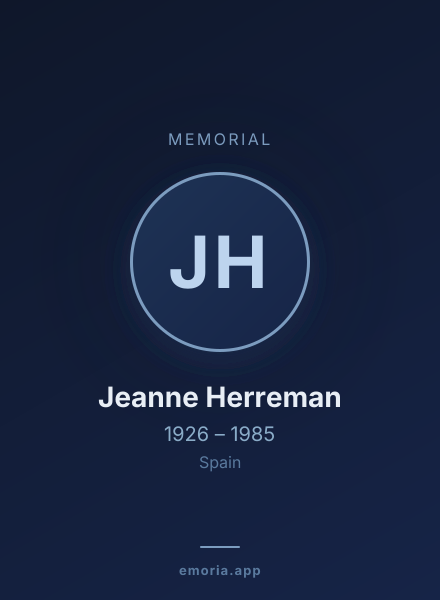 Memorial portrait of Jeanne Herreman