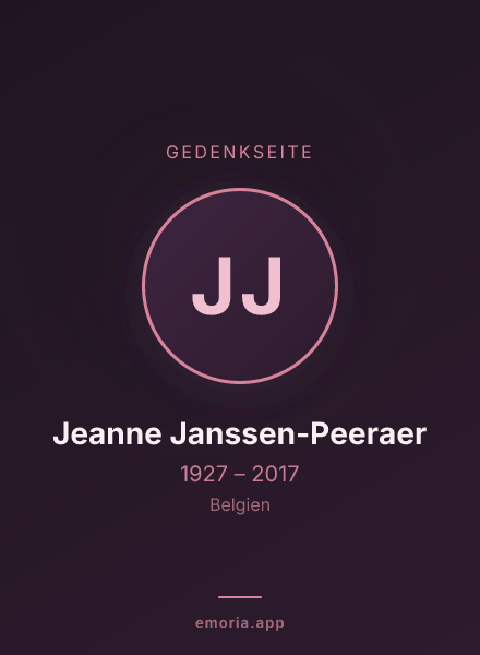 Gedenkportrait von Jeanne Janssen-Peeraer