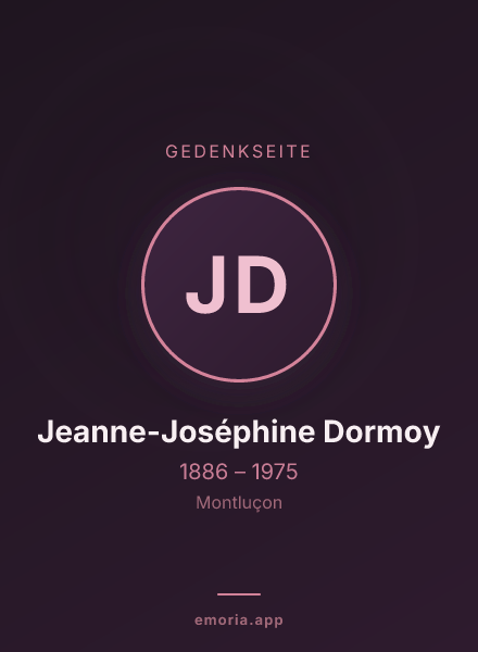 Gedenkportrait von Jeanne-Joséphine Dormoy