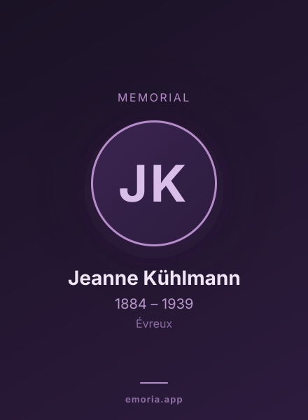 Memorial portrait of Jeanne Kühlmann