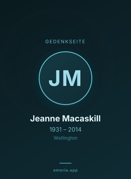Gedenkportrait von Jeanne Macaskill