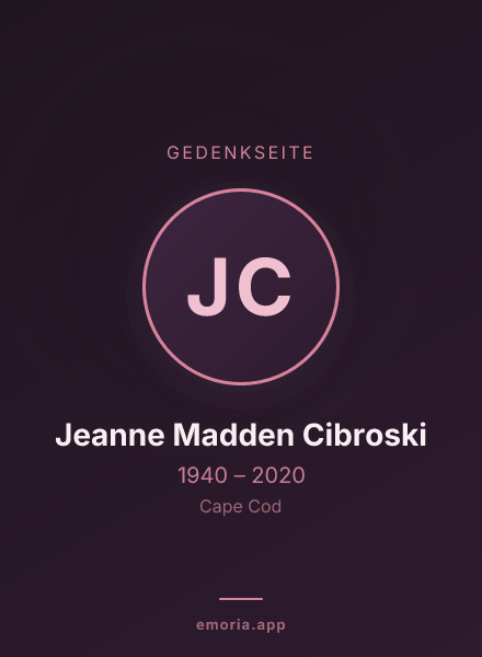 Gedenkportrait von Jeanne Madden Cibroski