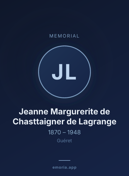 Memorial portrait of Jeanne Margurerite de Chasttaigner de Lagrange