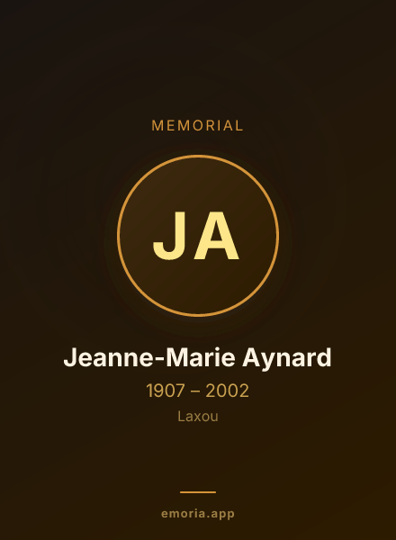 Memorial portrait of Jeanne-Marie Aynard
