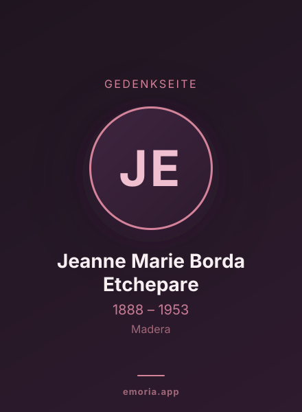 Gedenkportrait von Jeanne Marie Borda Etchepare