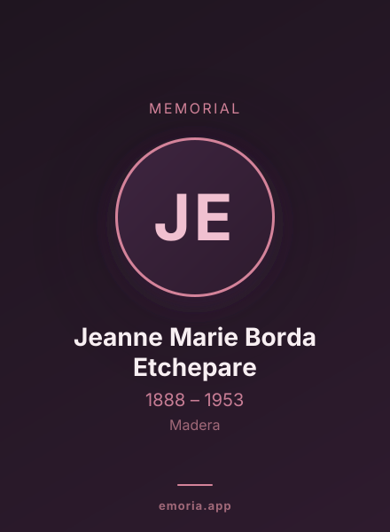 Memorial portrait of Jeanne Marie Borda Etchepare