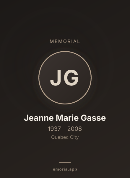 Memorial portrait of Jeanne Marie Gasse