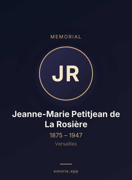 Memorial portrait of Jeanne-Marie Petitjean de La Rosière