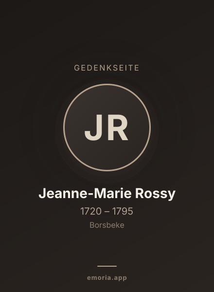Gedenkportrait von Jeanne-Marie Rossy