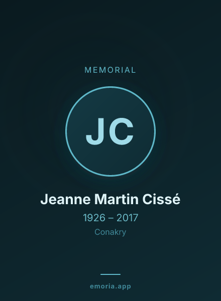 Memorial portrait of Jeanne Martin Cissé